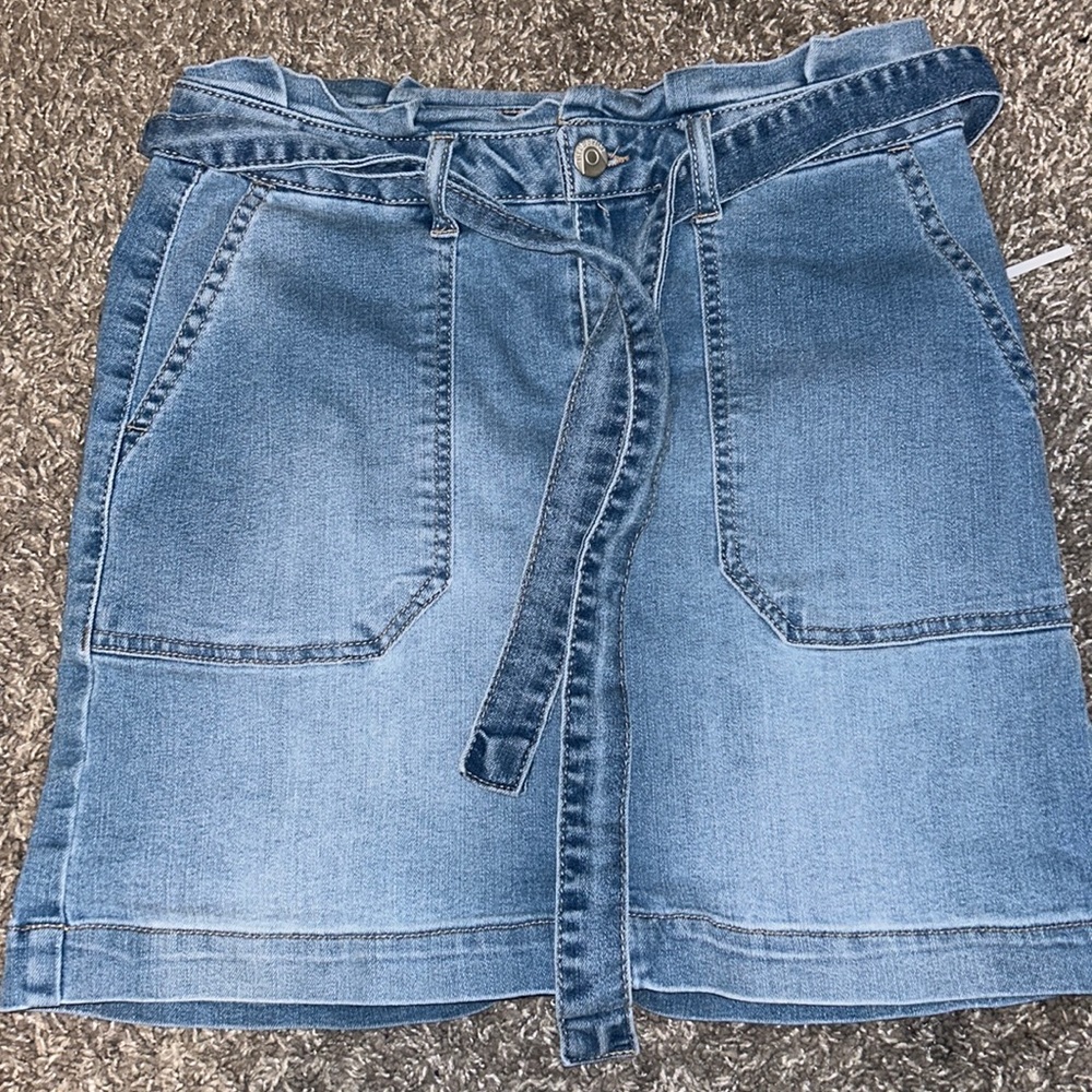 Hight rise Jean mini skirt